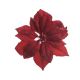 Цветок пуансетии бордовый на прищепке